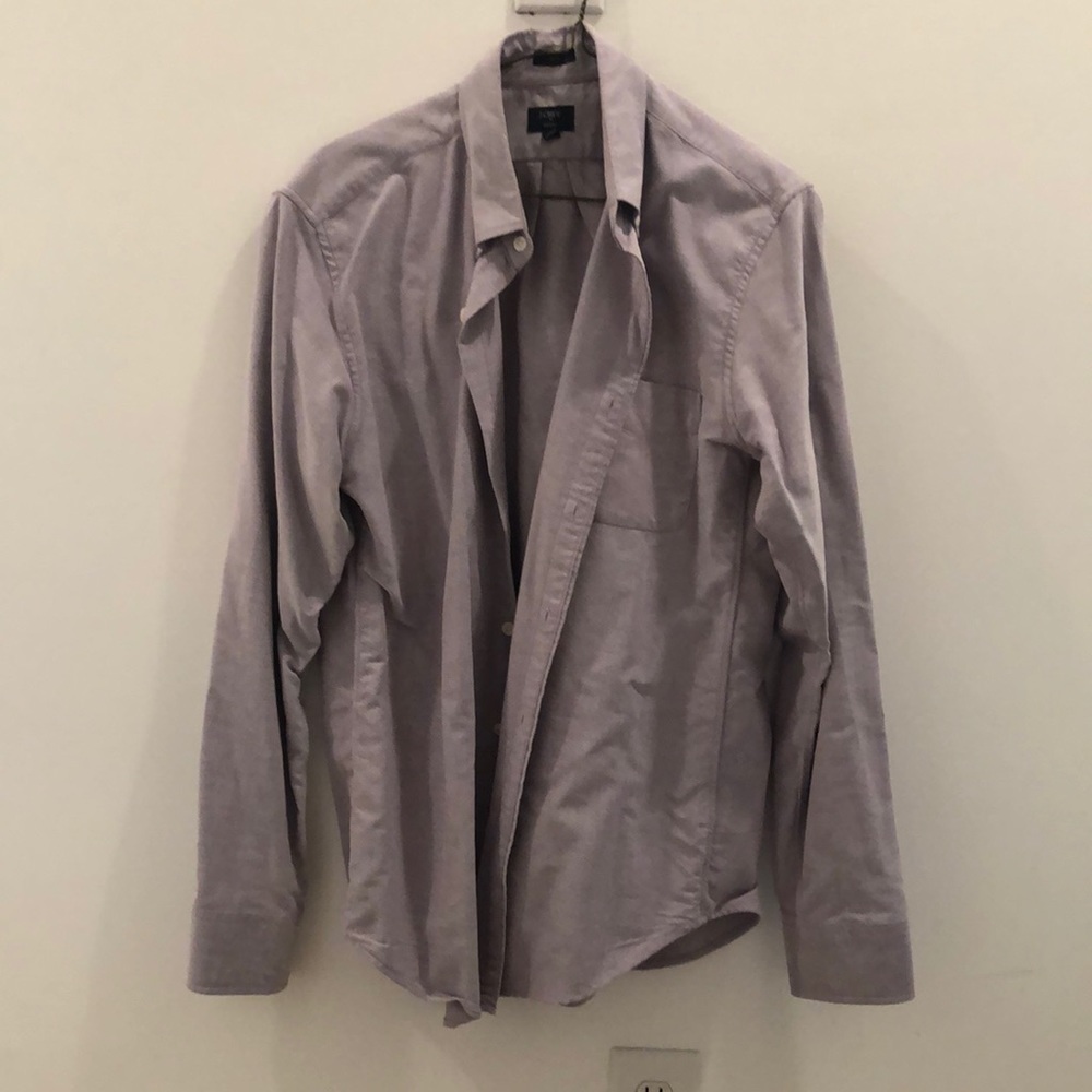 Light purple textured slim fit medium button down from j crew.